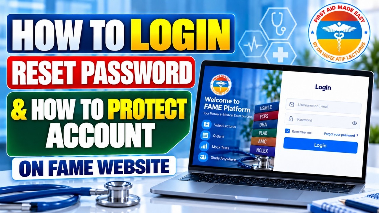 HOW TO LOGIN | RESET PASSWORD & HOW TO PROTECT YOUR ACCOUNT  | ON FIRST AID MADE EASY WEBSITE