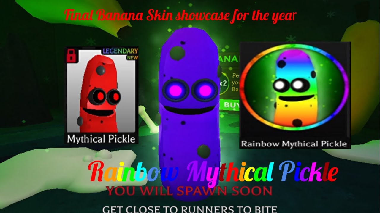 Roblox Banana Eats Part 962 New Rainbow Mythical Pickle Skin Unlocked