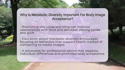 Why Is Metabolic Diversity Important For Body Image Acceptance? - Inside Body Image