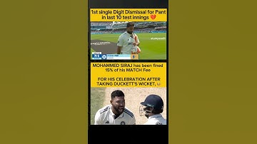 Mohammed Siraj Fined for Celebrating Duckett’s Wicket!