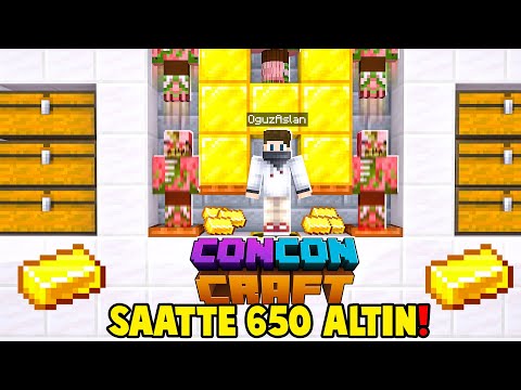 SINIRSIZ ALTIN FARMI SAATTE 650 ALTIN  - Minecraft CONCONCRAFT #7