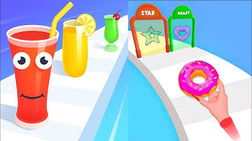 ☑️ Juice Run Game 🆚 Donut Stack Run Race 3D..!! All New Levels Gameplay Android iOS Gameplay