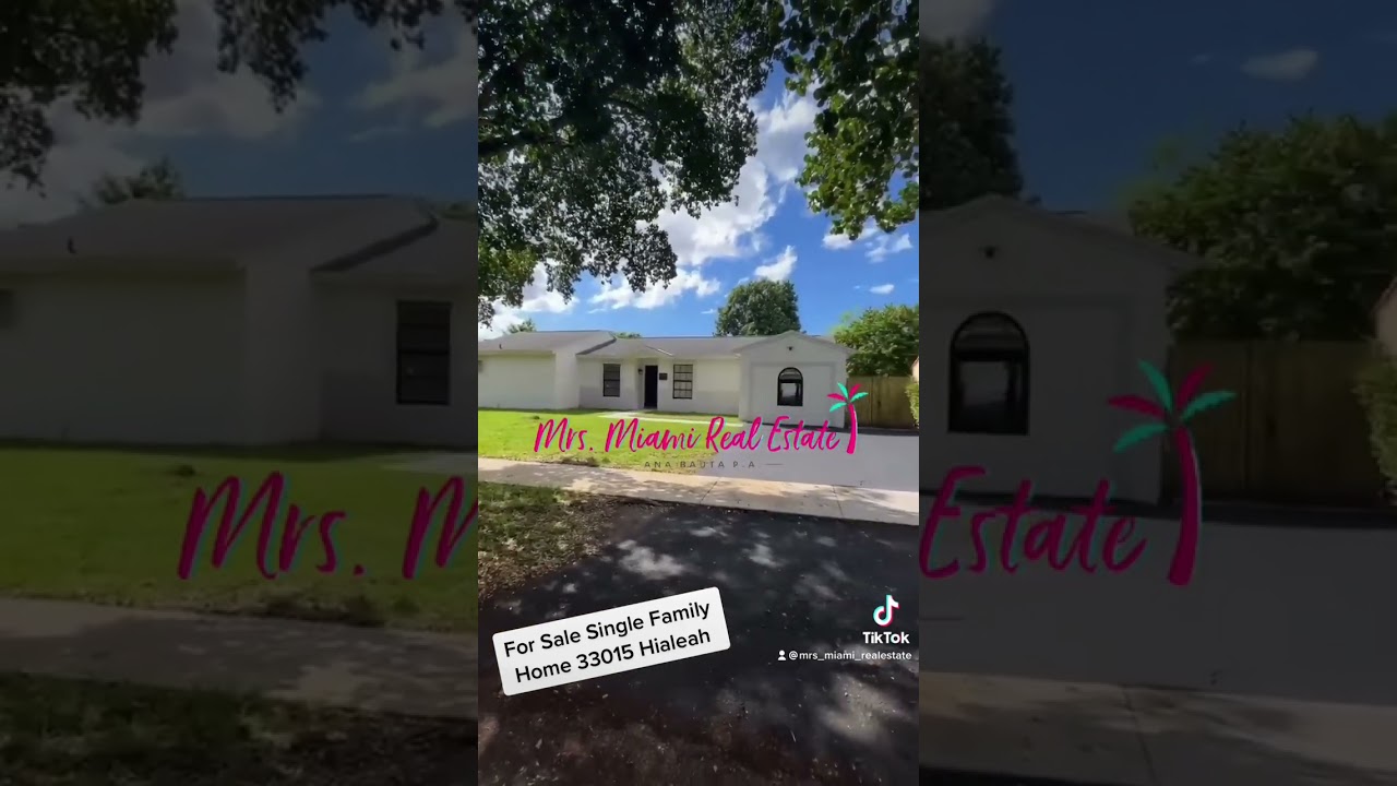 For Sale single family home Listing in 33015 area! Follow me on IG. Mrs