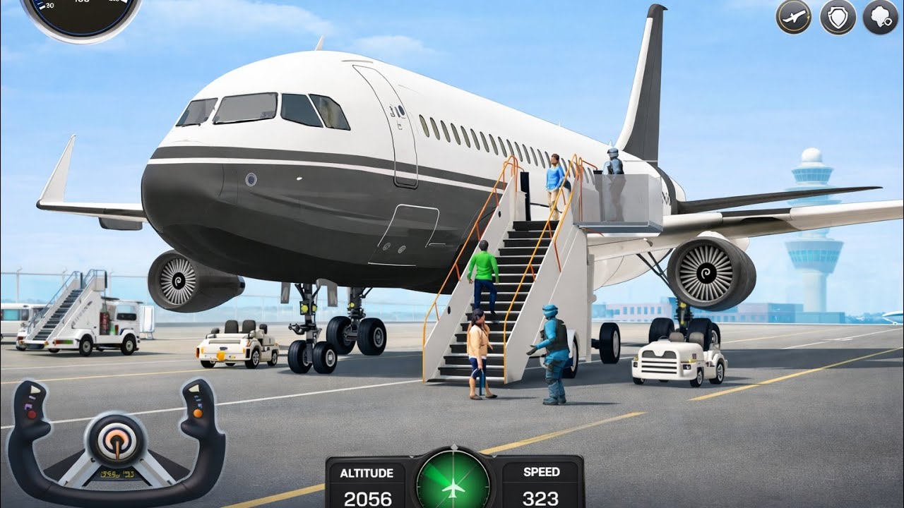 Flight Airplane City Pilot Simulator ✈️ Plane Boeing Emergency Landing 🛩️ Android Gameplay 🎮