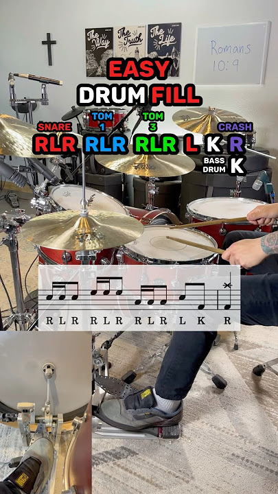 BEGINNER Drum Fill (EASY Drum Lesson) 🥁