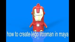 HOW TO MODEL LEGO IRONMAN IN 3d MAYA screenshot 5
