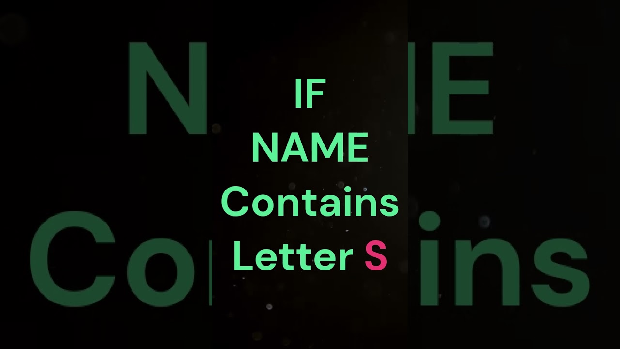 fortune message for name contain letter S 