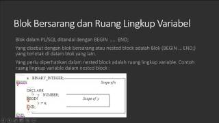 Prak 1 Pengenalan  PL SQL di Oracle - Video Tutorial Basis Data Oracle