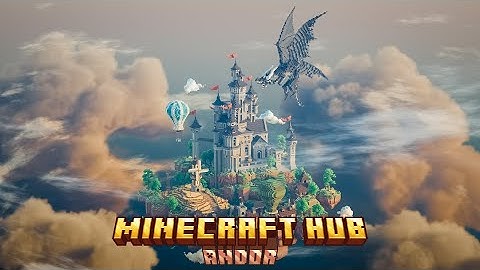 Epic Medieval Minecraft Map: Floating Island with Castle, Dragon & Village Hub! #minecraft