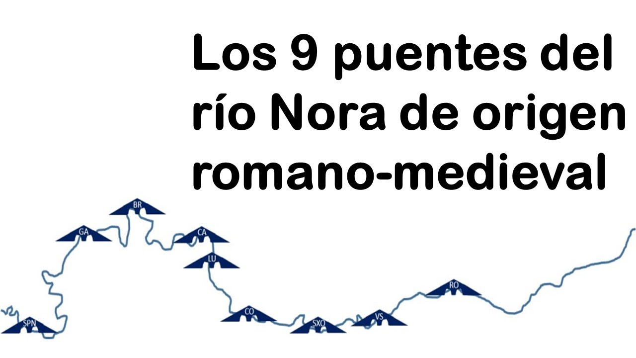 Los 9 puentes del río Nora de origen romano-medieval