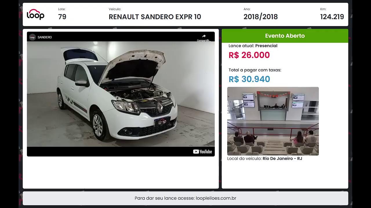 Transmissão ao vivo de Loop Veículos - Nosso canal de atendimento sac@loopbrasil.com