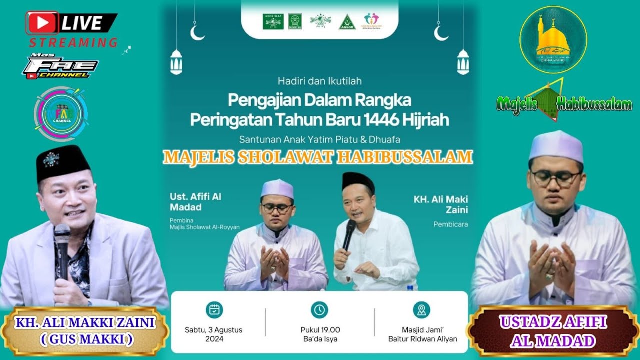 LIVE📡DUET USTADZ AFIFI FEAT GUS MAKKI MASJID JAMI BAITUR RIDWAN ...