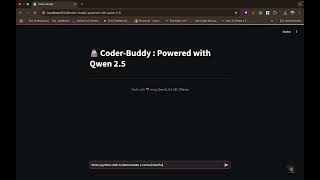 Coder Buddy : Qwen 2.5 1.5B Model | Ollama | GenAI Project | Demo
