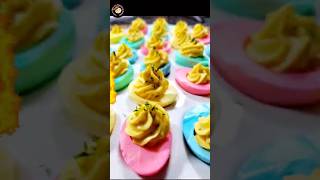 Colorful Deviled Eggs #shots #eggs #easter #spring #deviledeggs #easy