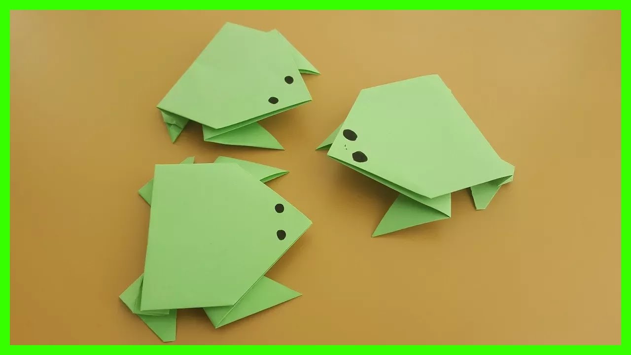 Como Hacer Una Rana Saltarina De Papel Origami Youtube