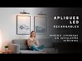 Vídeo: Foco led recarregável para parede Hockney 40 cm preto