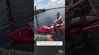 Exhausted Paddleboarder Rescued by Florida Sheriff’s Deputy #shorts