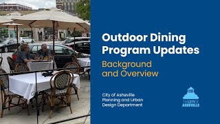 Outdoor Dining Program Updates