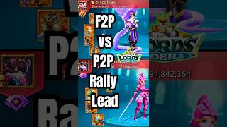 Paid vs F2P Rally Lead 😳 Massive Loss Difference | Lords Mobile Shorts