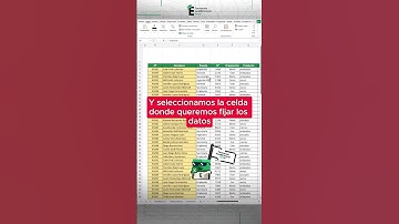Fija tus datos como encabezados para que no se muevan cuando hagas tus presentaciones en Excel. 😎📌