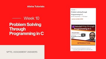 Problem Solving Through Programming in C Week 10 | Nptel Assignment Answers | Jan 2021