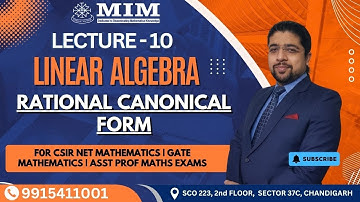 L10- Rational Canonical form and Triangularizable Matrices | CSIR NET, GATE & Asst. Prof. Maths