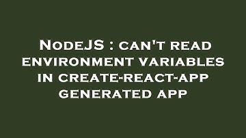 NodeJS : can
