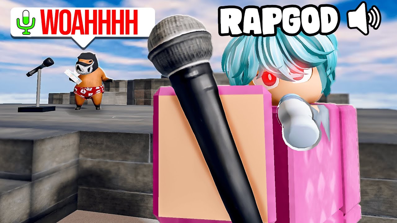 RAP BATTLING as BABY SAJA on ROBLOX VOICE CHAT..