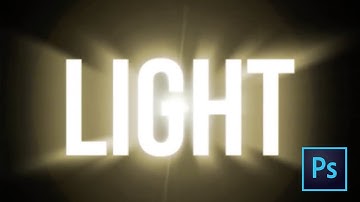 Photoshop Tutorial :  Light text effect (HD)