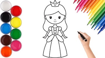 HOW TO DRAW A PRINCESS - HOW TO DRAW A GIRL EASY STEP BY STEP - كيف ترسم أميرة