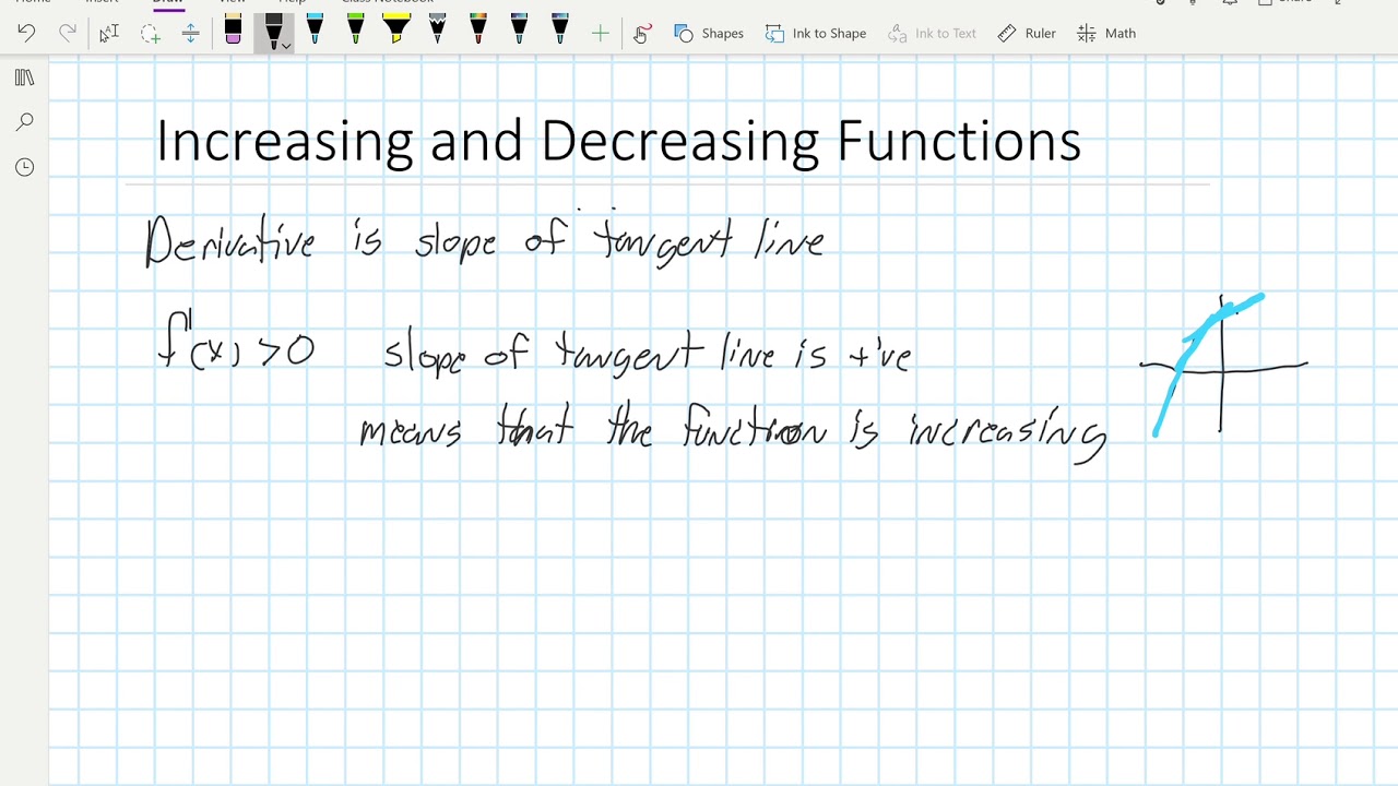 Math 31 Increasing Decreasing functions - YouTube