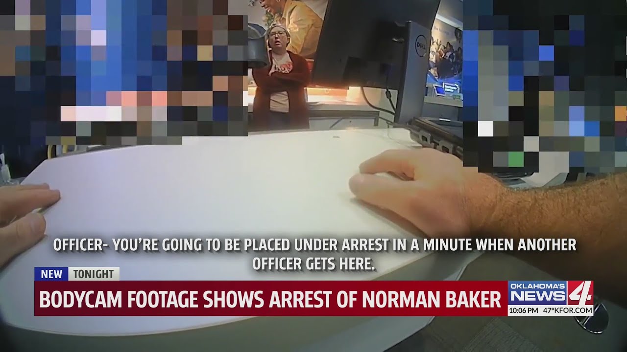 Bodycam footage shows arrest of Norman baker