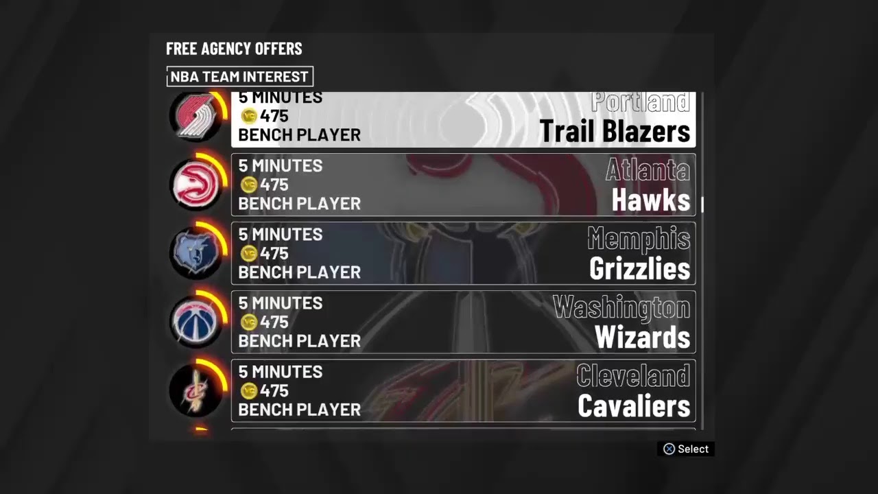 NBA 2K20 free agency problem