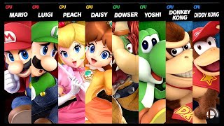 Mario and Luigi VS Peach and Daisy VS Bowser and Yoshi VS Donkey Kong and Diddy Kong Smash Ultimate