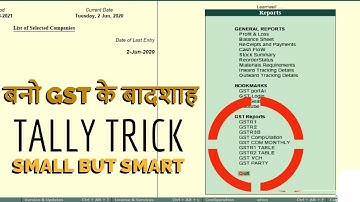 Tally TDL Best GST Report | Tally ERP9 Tricks | Small but Smart Trick | 4 |@LearnWell
