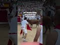 Running of the Bulls: He has every reason to be terrified 💔🐂