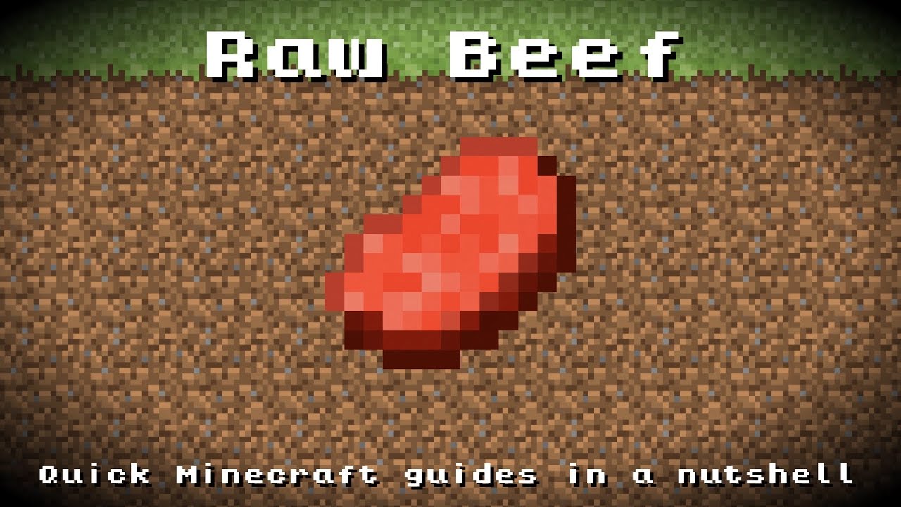 Minecraft - Raw Beef! Recipe, Item ID, Information! *Up to date!* - YouTube