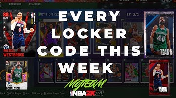 Every Locker code this week In NBA2K21 MYTEAM ( EVOLUTION  RUBY RUSSEL WESTBROOK 😲)