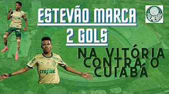 Estevão marca 2 gols na Vitória do Palmeiras contra o Cuiabá no Brasileirão 2024 thumbnail