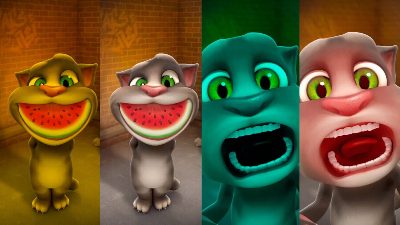 MY Talking Tom Cat Funny Movement Colors Effects Video Cartoon Gameplay Mobile 