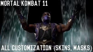 ALL RAIN CUSTOMIZATION! SKINS, MASKS, GEAR - MK11 ULTIMATE