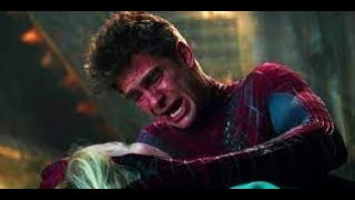 Peter crying after Gwen's death Scene | The Amazing Spiderman 2 | Andrew Garfield