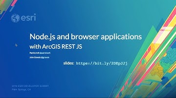 Node.js and browser applications with ArcGIS REST JS [2019]