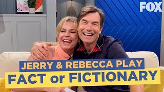 Funny! Jerry O’Connell & Rebecca Romijn Go Head-to-Head in Fact or Fictionary | Pictionary Game Show