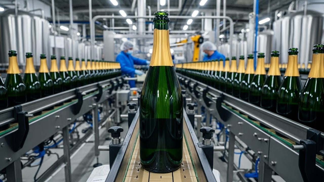 Inside the Champagne Bottling Factory - Champagne Factory Secrets Revealed