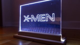 How to Make a Mirror Acrylic Led Edge Lit Sign /  Emblem / XMEN Themed Light