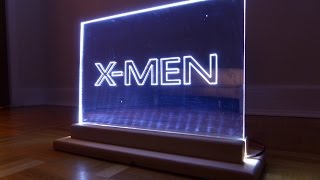 How to Make a Mirror Acrylic Led Edge Lit Sign / Emblem / XMEN Themed Light