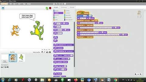 Penggunaan Blok Broadcast untuk Membuat Percakapan Sederhana