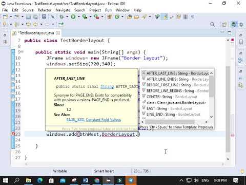 java how to create borderLayout