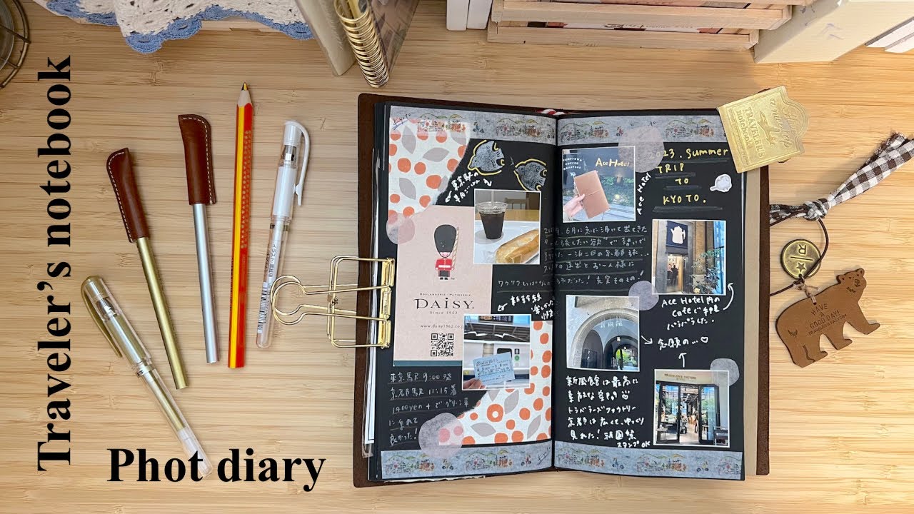旅行の後に書くトラベラーズノート 📷🖊️ 写真で手帳デコ ✂️🌟
